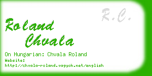 roland chvala business card